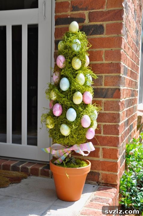 20 Charming Easter Porch Decor Inspirations 3 easter egg tree