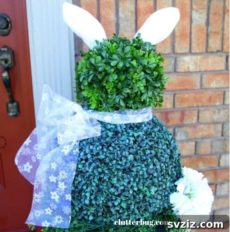 20 Charming Easter Porch Decor Inspirations 4 Bunny Bush