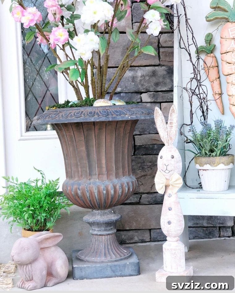 20 Charming Easter Porch Decor Inspirations 10 Restoration Rabbit
