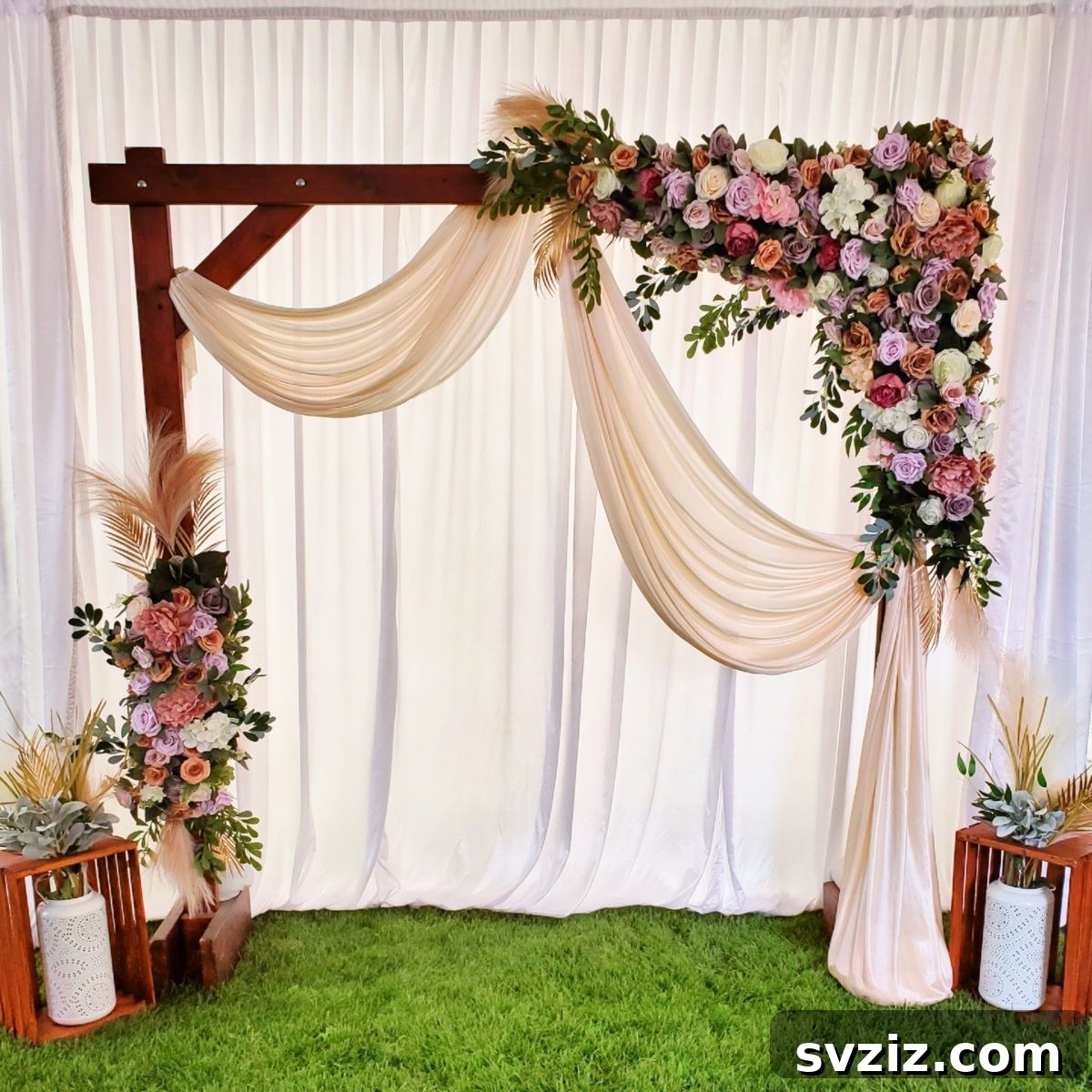 Enchanting Backyard Wedding Decor 15 13. Rustic Altar
