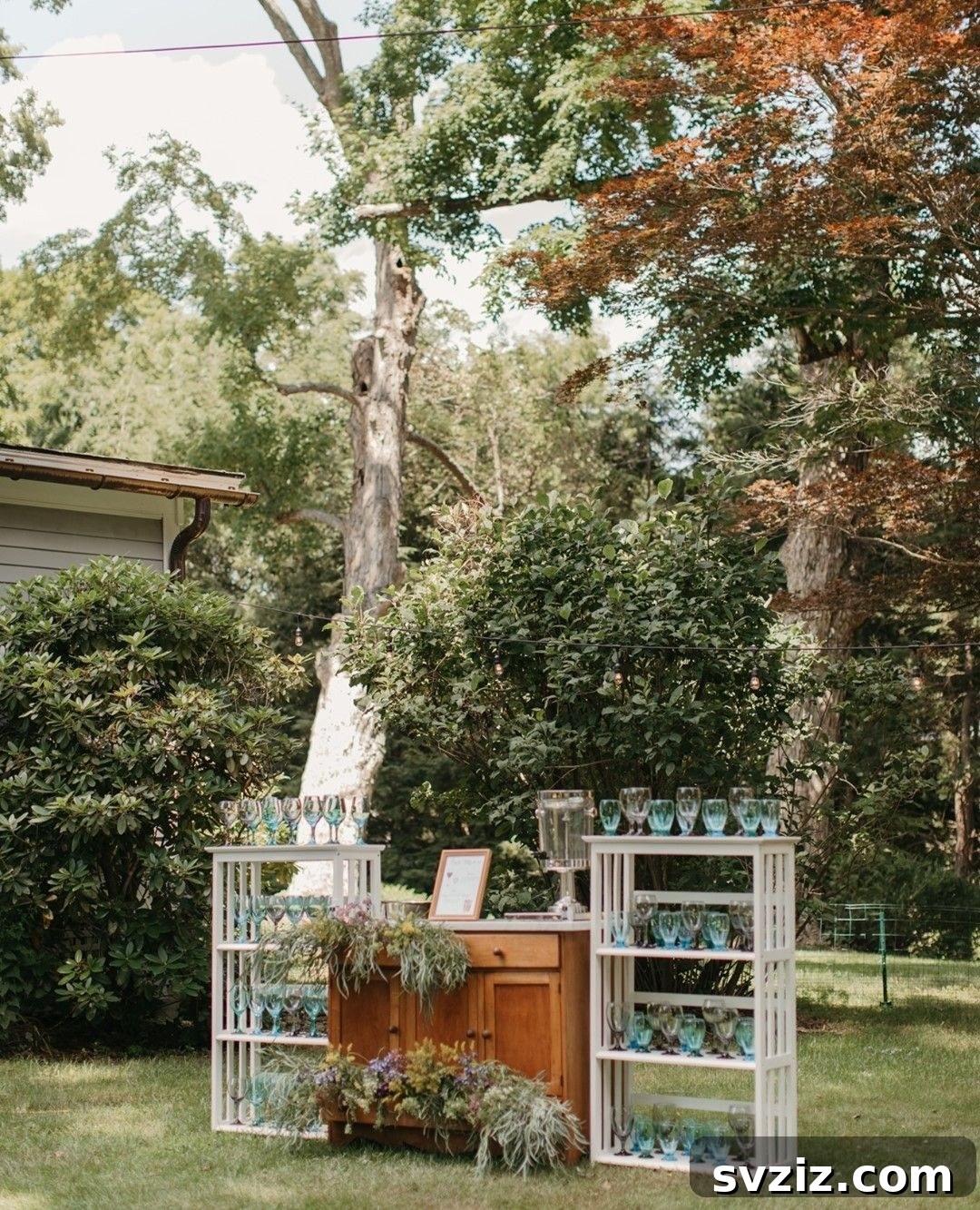 Enchanting Backyard Wedding Decor 16 14. Chic Bar Oasis