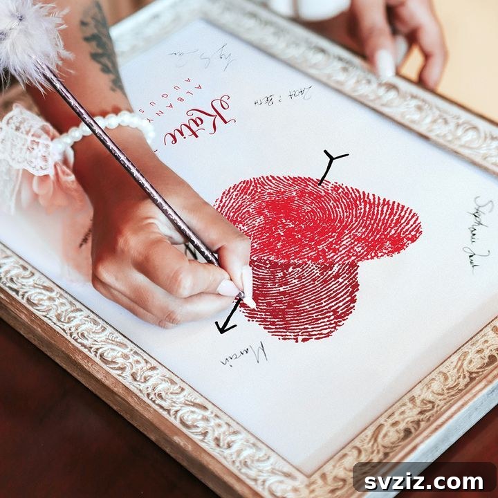 23 Ingenious Wedding Guest Signature Ideas 22 Fingerprint art guest book, where guests add their thumbprints to create a unique image.