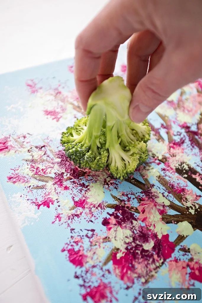 Creative Spring Art for Kids 20 Fun Paint With Broccoli Art for Kids