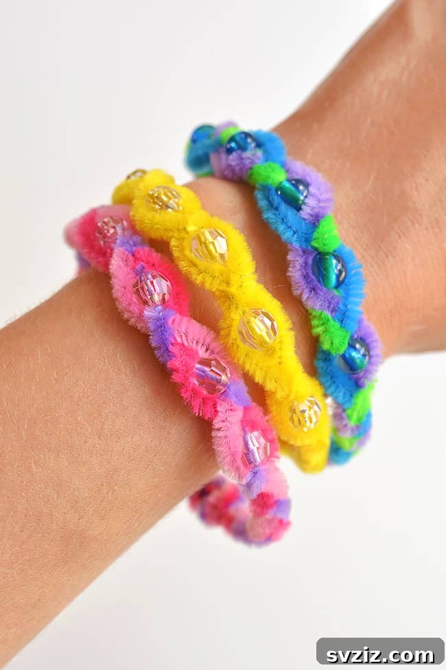 12. Braided Pipe Cleaner Bracelets