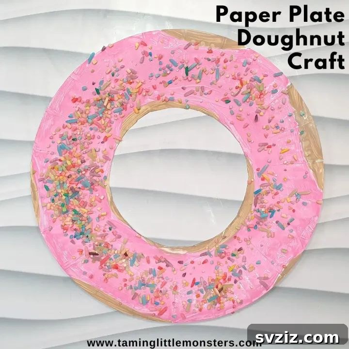 31 Effortless Kids Crafts for Hours of Fun 12 Delightful Paper Plate Doughnut Craft, an easy and colorful project for kids to create their favorite sweet treats.