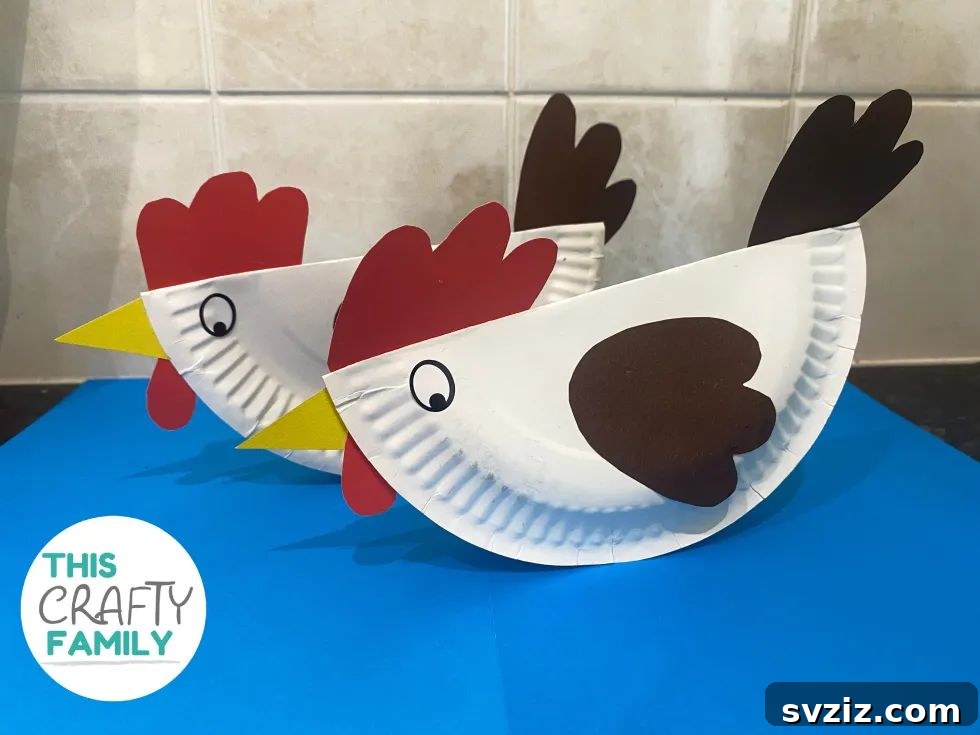 31 Effortless Kids Crafts for Hours of Fun 29 Charming Paper Plate Chicken craft, a quick and fun activity for kids with simple supplies.