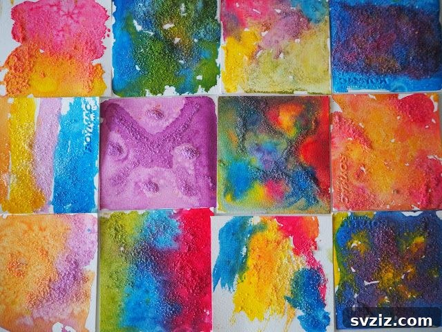1. Watercolor and Salt
