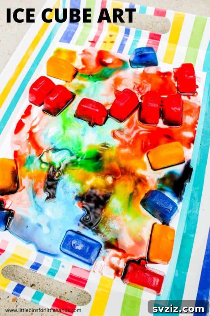 20. Ice Cube Art