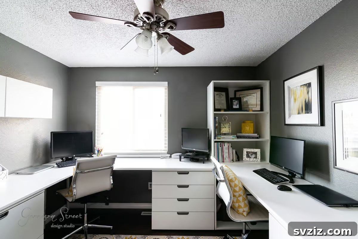 19. Double IKEA Desk Hack for Small Spaces