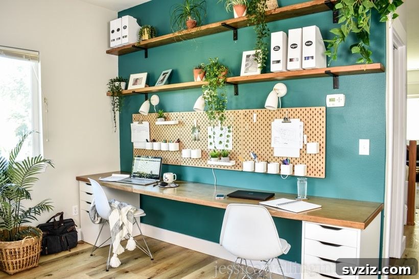 21. Simple Wood Top Desk