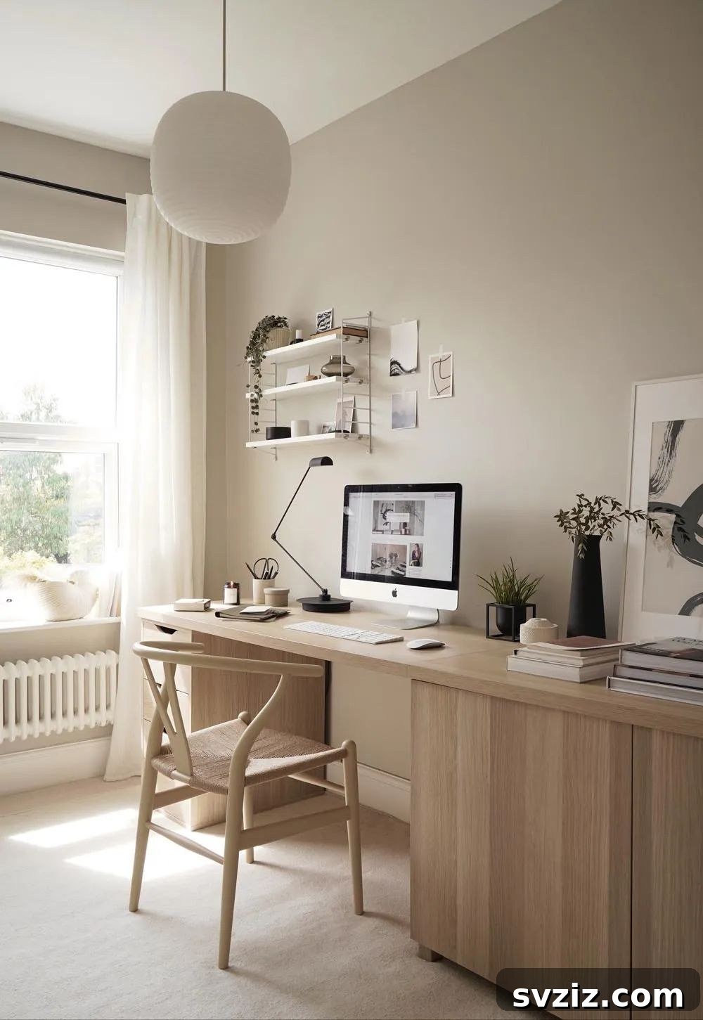 8. Minimalist Desk from Basic IKEA Pieces