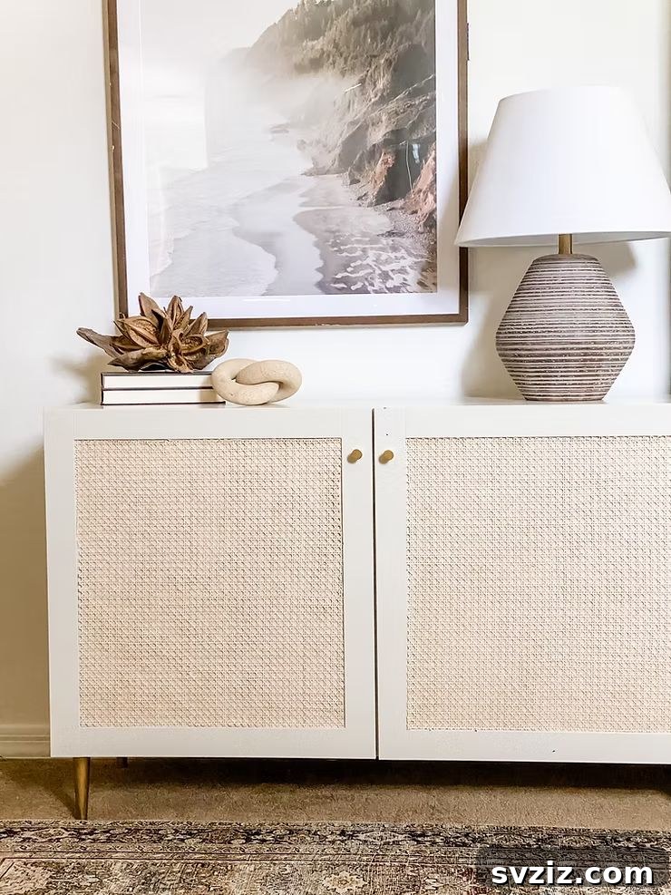 23 Ingenious IKEA Sideboard Makeovers 13 11. Cane Sideboard Hack