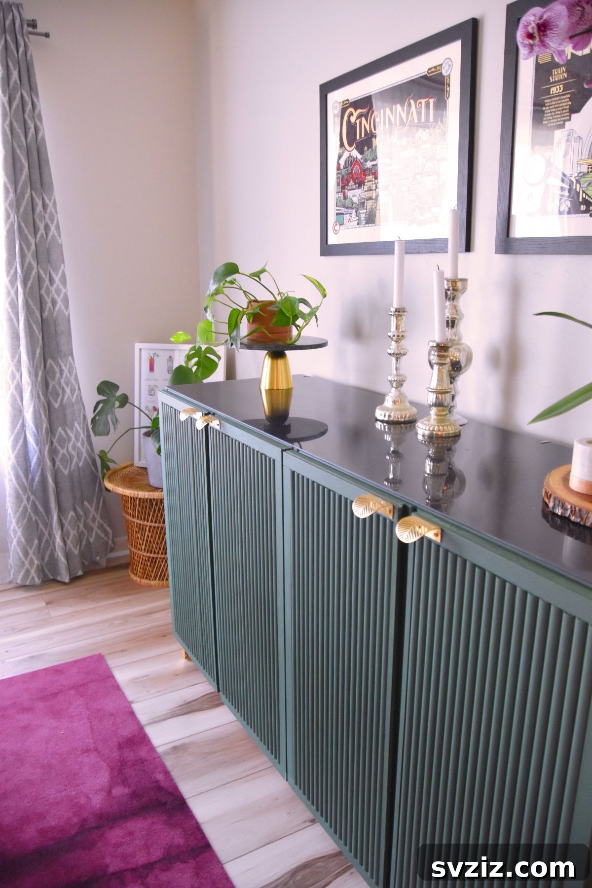 23 Ingenious IKEA Sideboard Makeovers 17 15. Fluted IKEA IVAR Sideboard