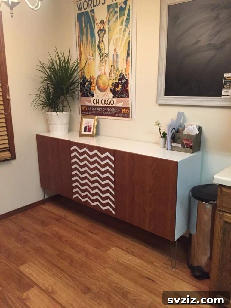23 Ingenious IKEA Sideboard Makeovers 22 20. Decal Hack for IKEA BESTA