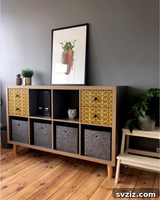 23 Ingenious IKEA Sideboard Makeovers 8 6. KALLAX Upgrade