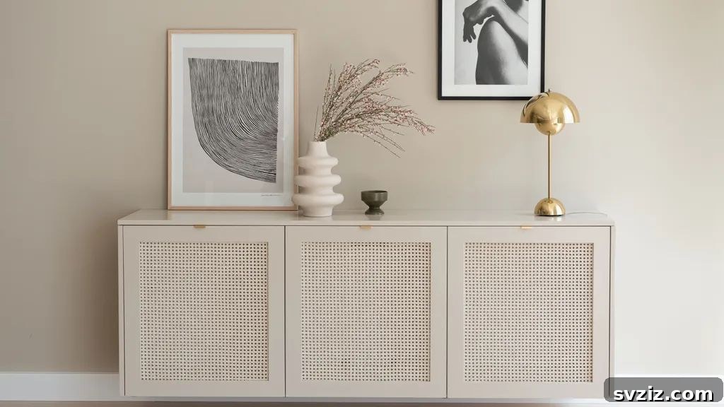 23 Ingenious IKEA Sideboard Makeovers 10 8. Weaved Finish IKEA BESTA