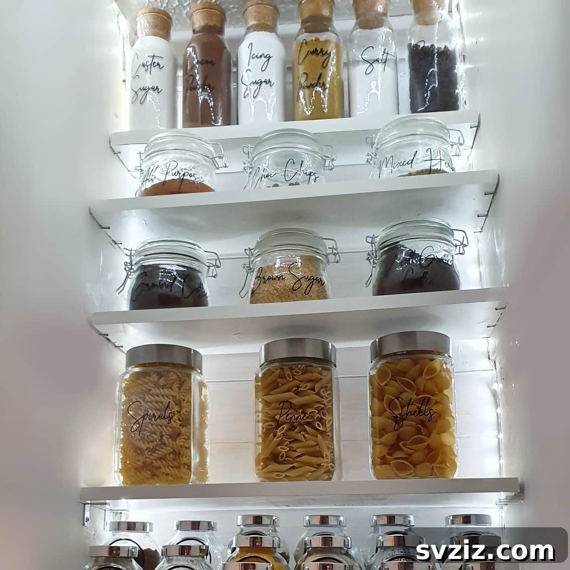 23 Game-Changing IKEA Pantry Hacks 20 19. Floating Shelf Pantry with Glass Jars