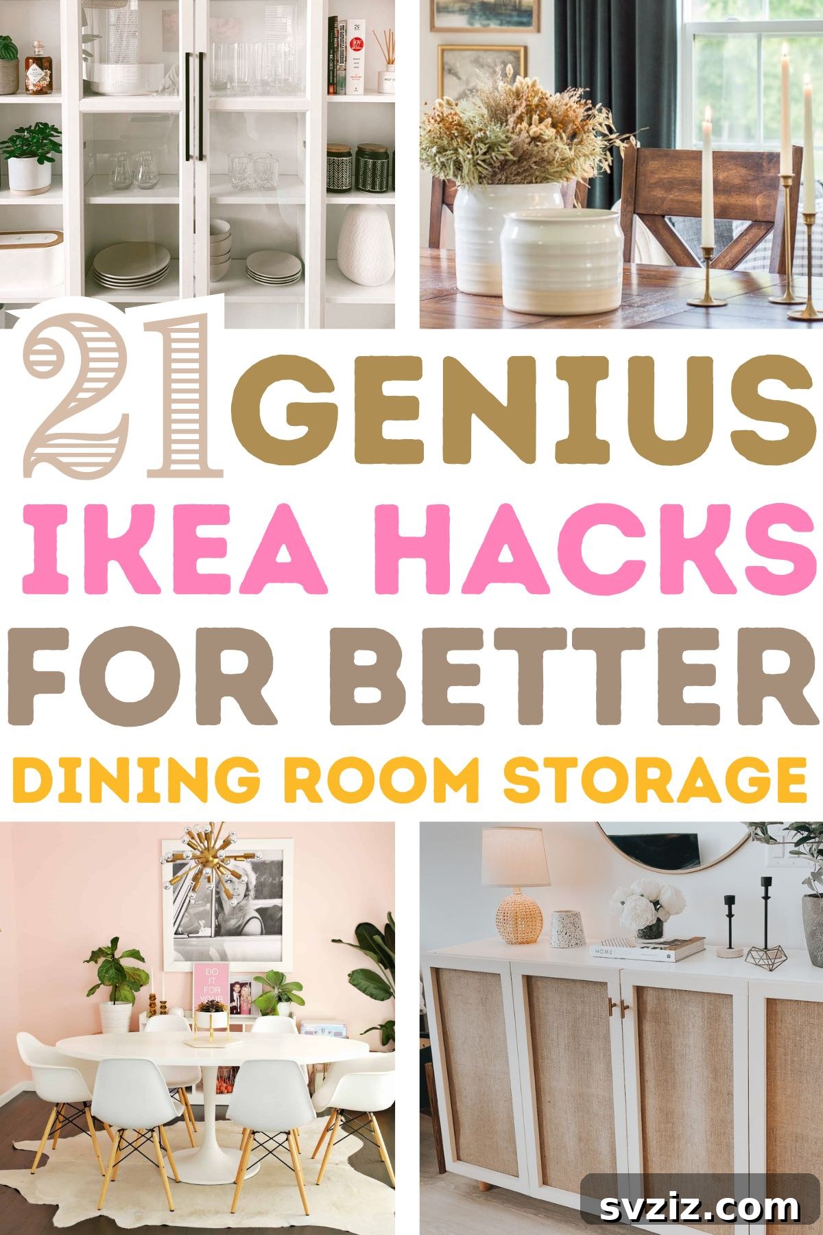 ikea hacks for more dining room storage