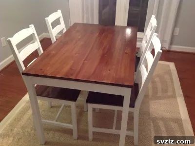 9. IKEA Dining Room Table Makeover