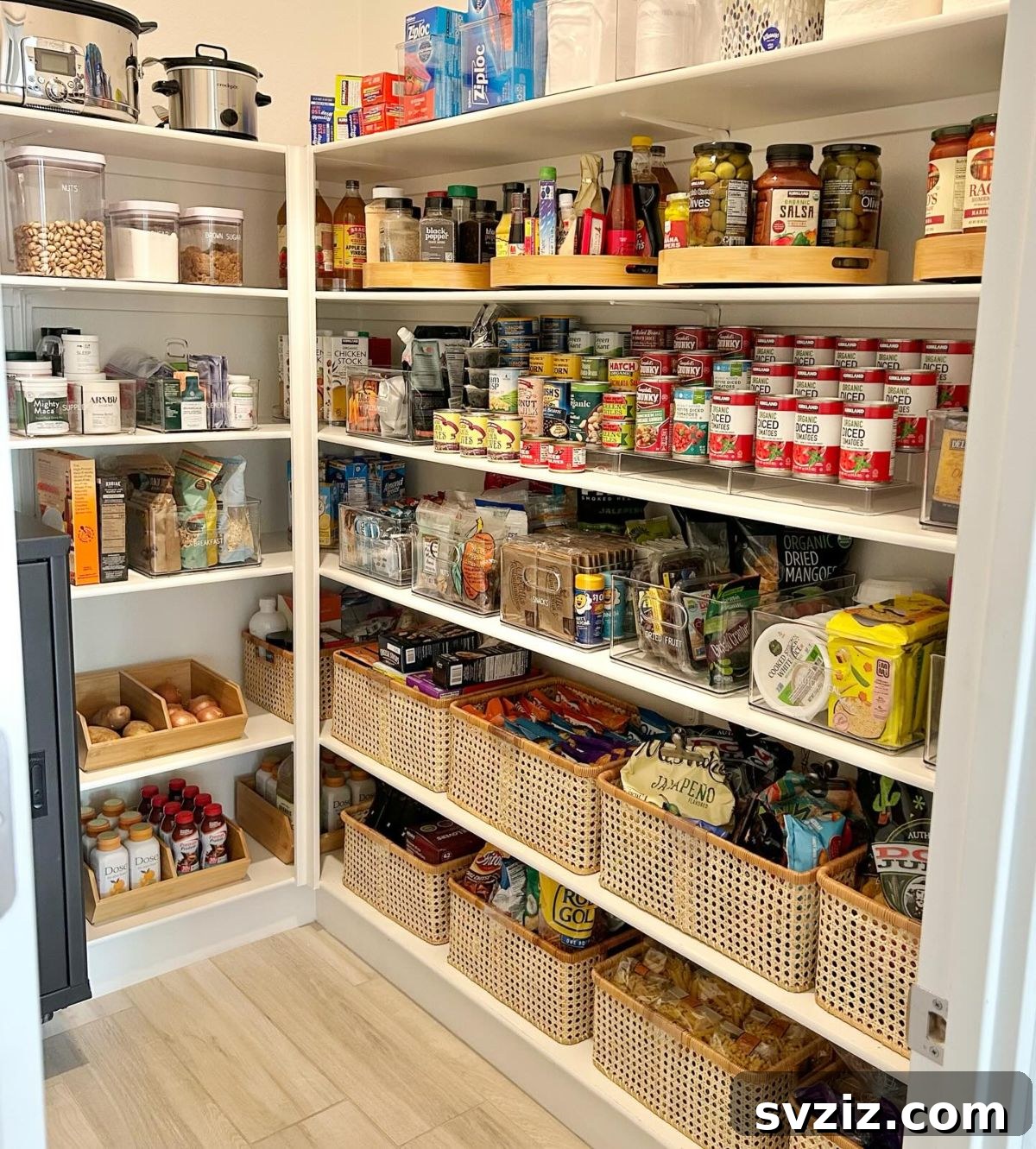 Elevate Your Pantry: 27 Brilliant Strategies for Enduring Order 27 25. Cane Baskets