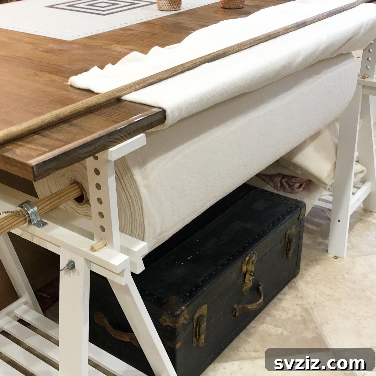 Transform Your Office with Ingenious IKEA Desk Ideas 13 Batting Roll Storage