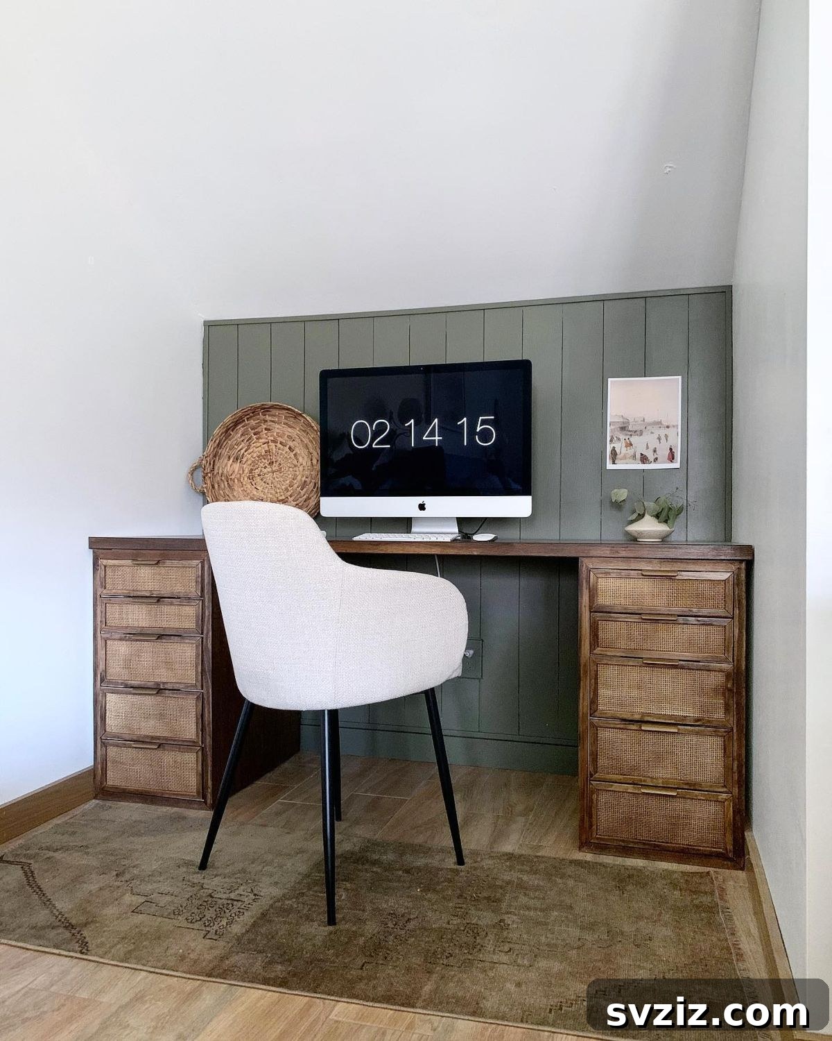 Transform Your Office with Ingenious IKEA Desk Ideas 19 Rustic Wood & Cane Desk