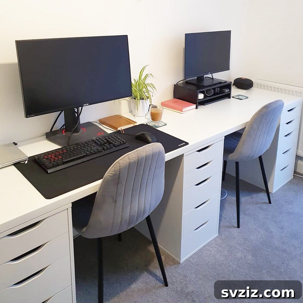Transform Your Office with Ingenious IKEA Desk Ideas 3 Double Desk