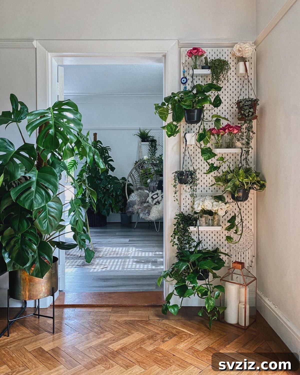 17 Smart IKEA Hacks That Make a Huge Difference 4 Pegboard Plant Wall