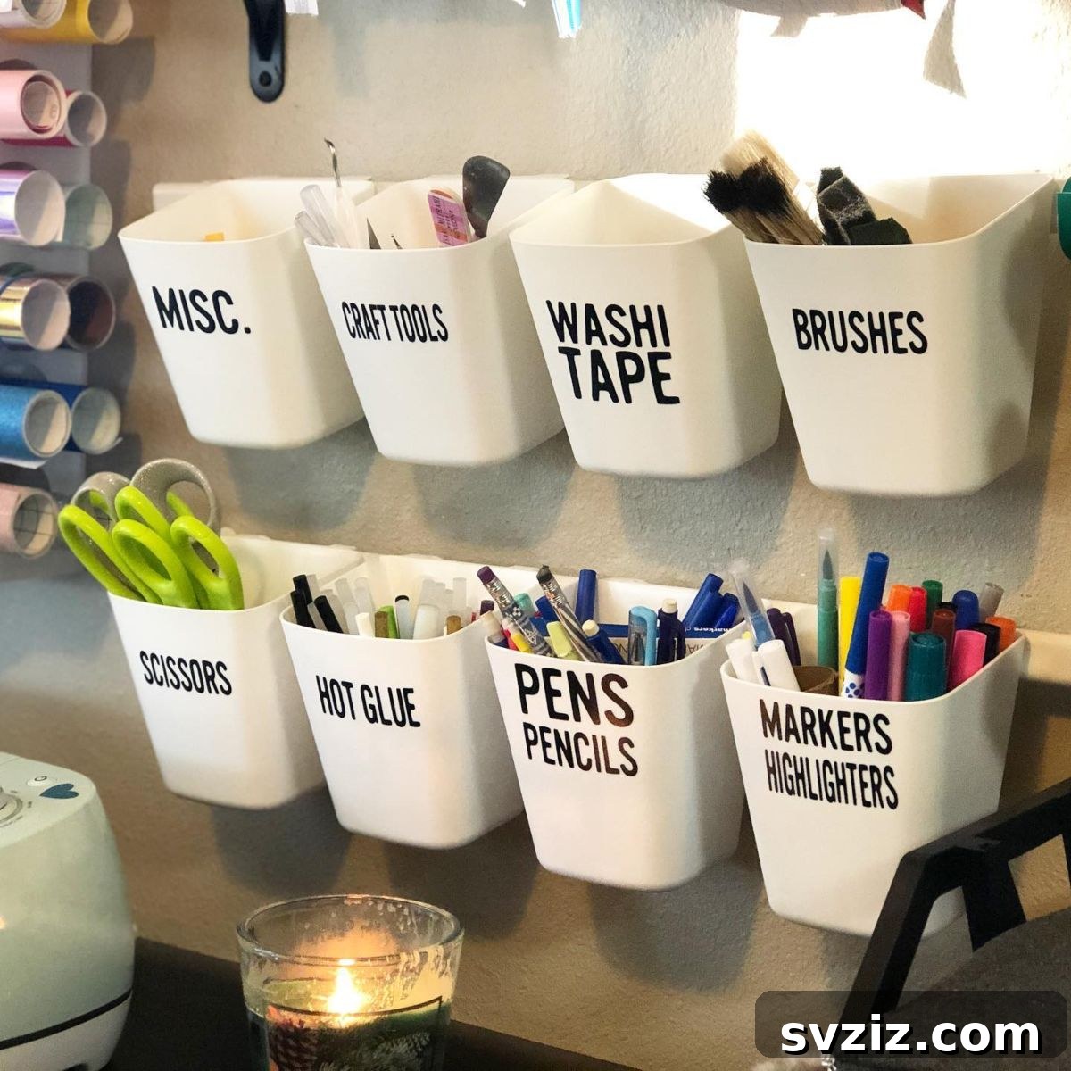 Craft Room Bliss 23 Brilliant IKEA Hacks for Your Creative Space 12 Hanging Buckets