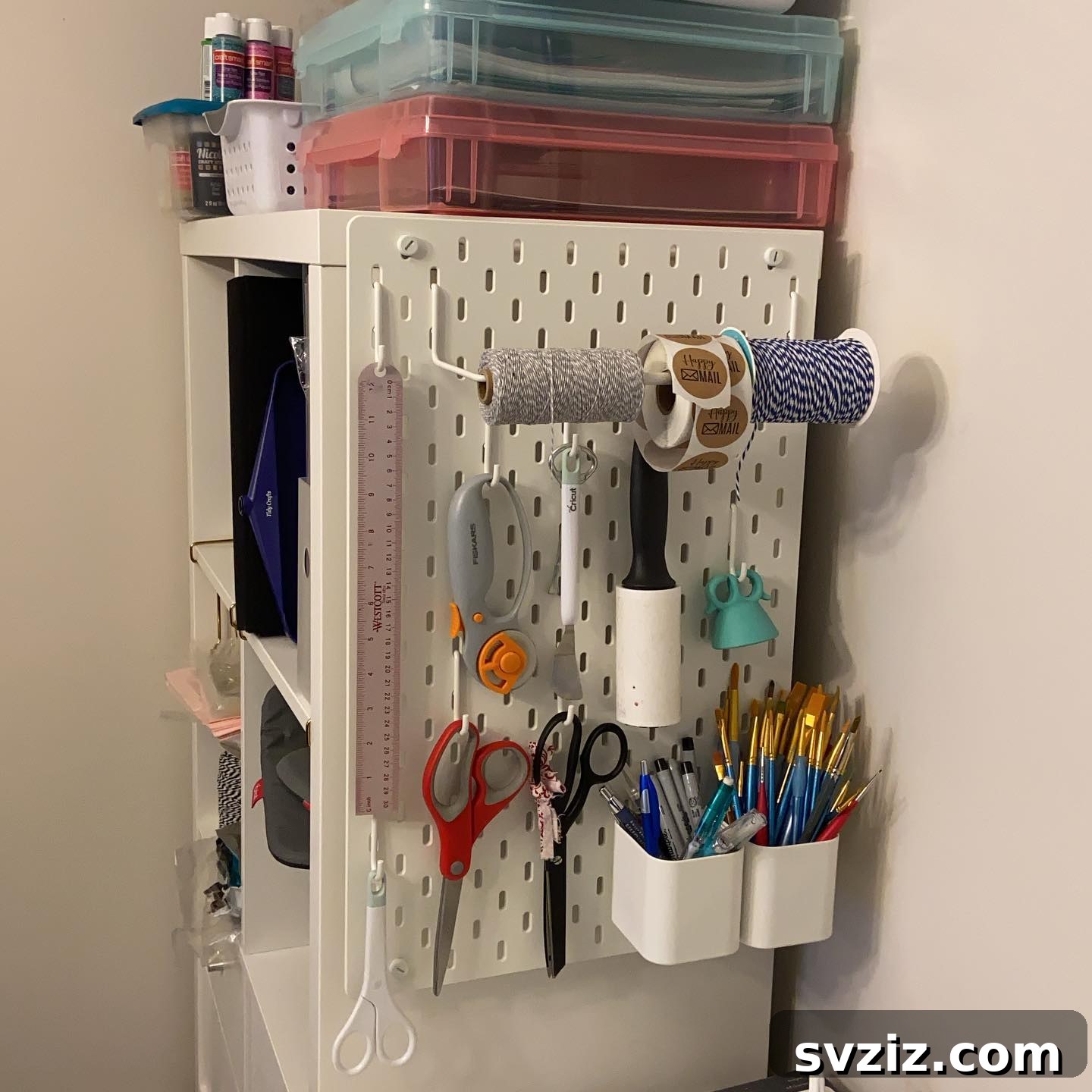 Craft Room Bliss 23 Brilliant IKEA Hacks for Your Creative Space 13 Pegboard Organization