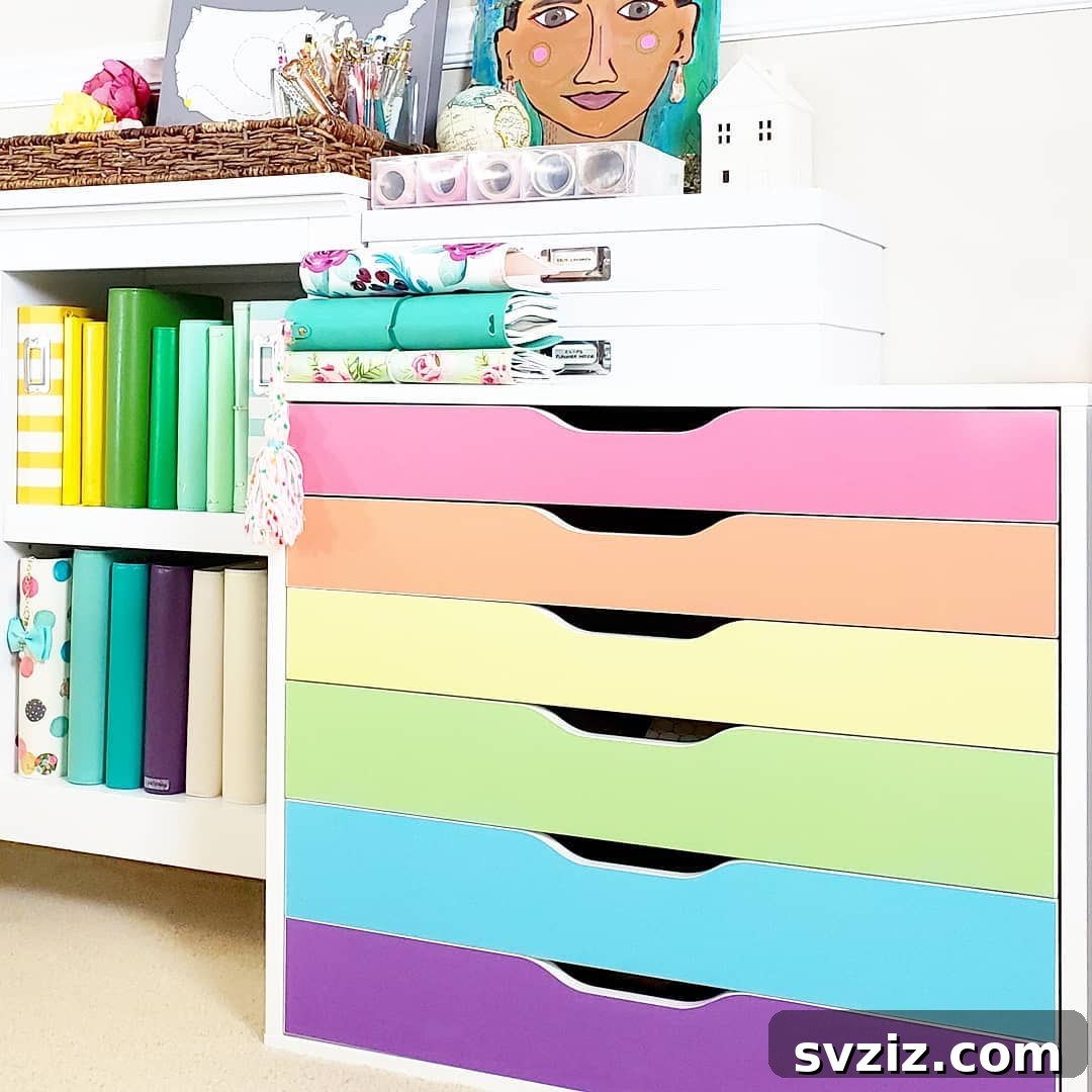 Craft Room Bliss 23 Brilliant IKEA Hacks for Your Creative Space 16 IKEA Alex Drawers