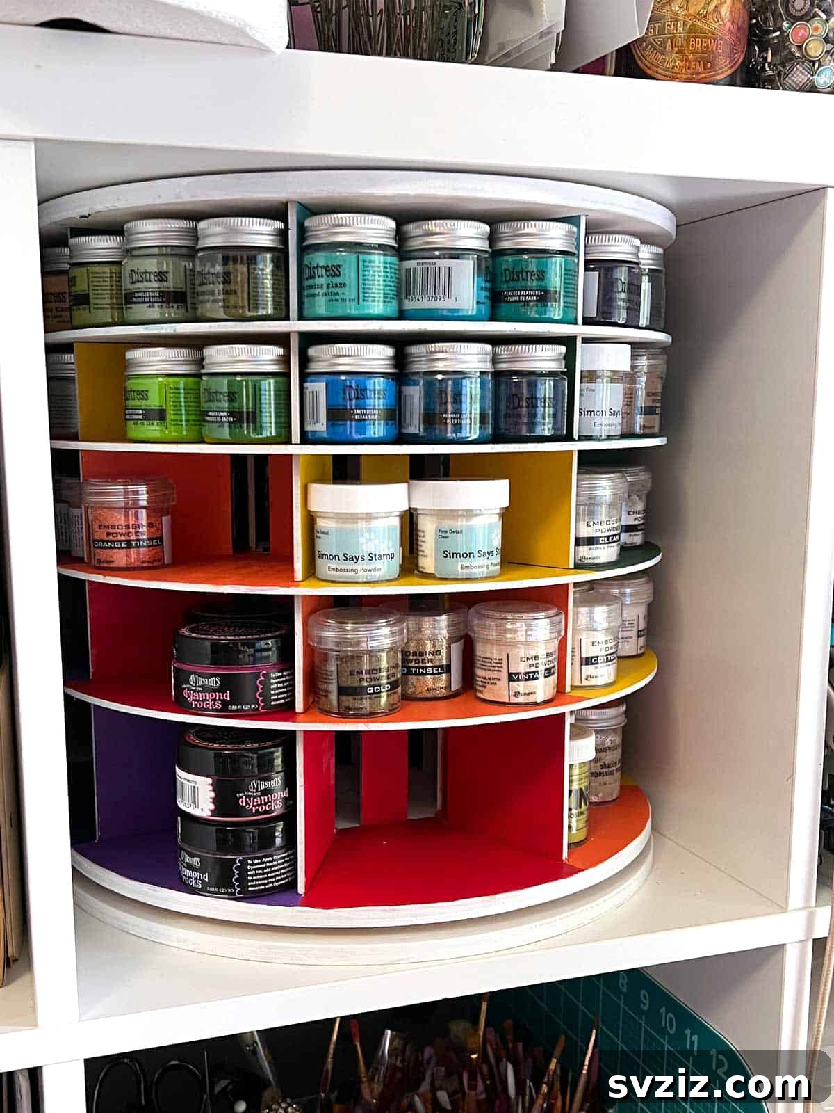 Craft Room Bliss 23 Brilliant IKEA Hacks for Your Creative Space 5 IKEA Kallax Carousel Spinner