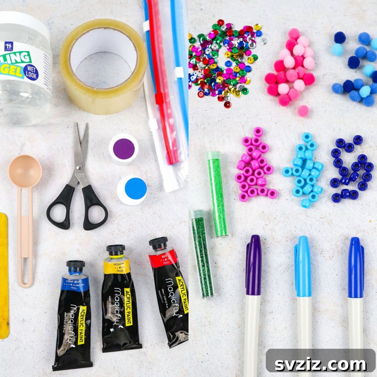 Nice Sensory Squish Bag Materials