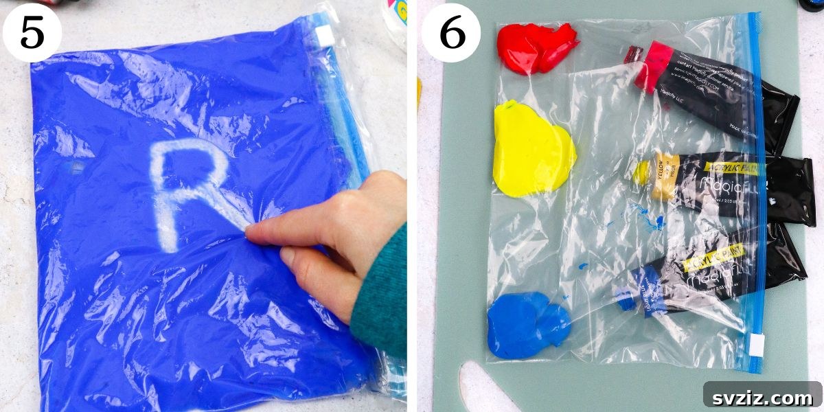 Pretty Sensory Squish Bag