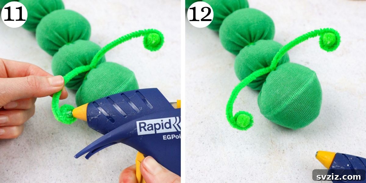 Effortless Sock Creatures 9 Unique Sock Worms - Pom Poms Attached