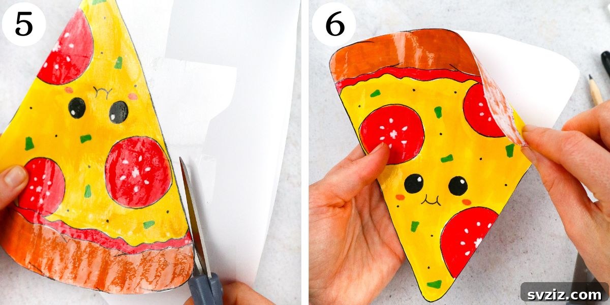 Pretty Pizza Paper Squishy Cut Out