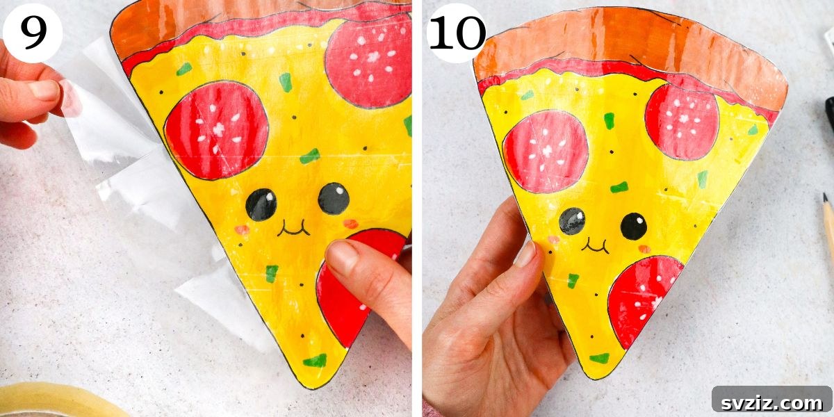 Quick to Make Pizza Paper Squishy Taping Tip