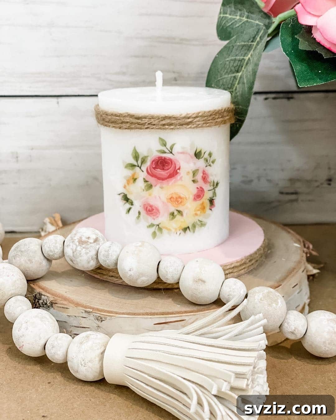 Floral Vintage Candle