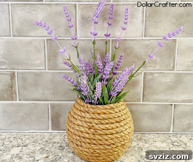 DIY Dollar Tree Rope Vase