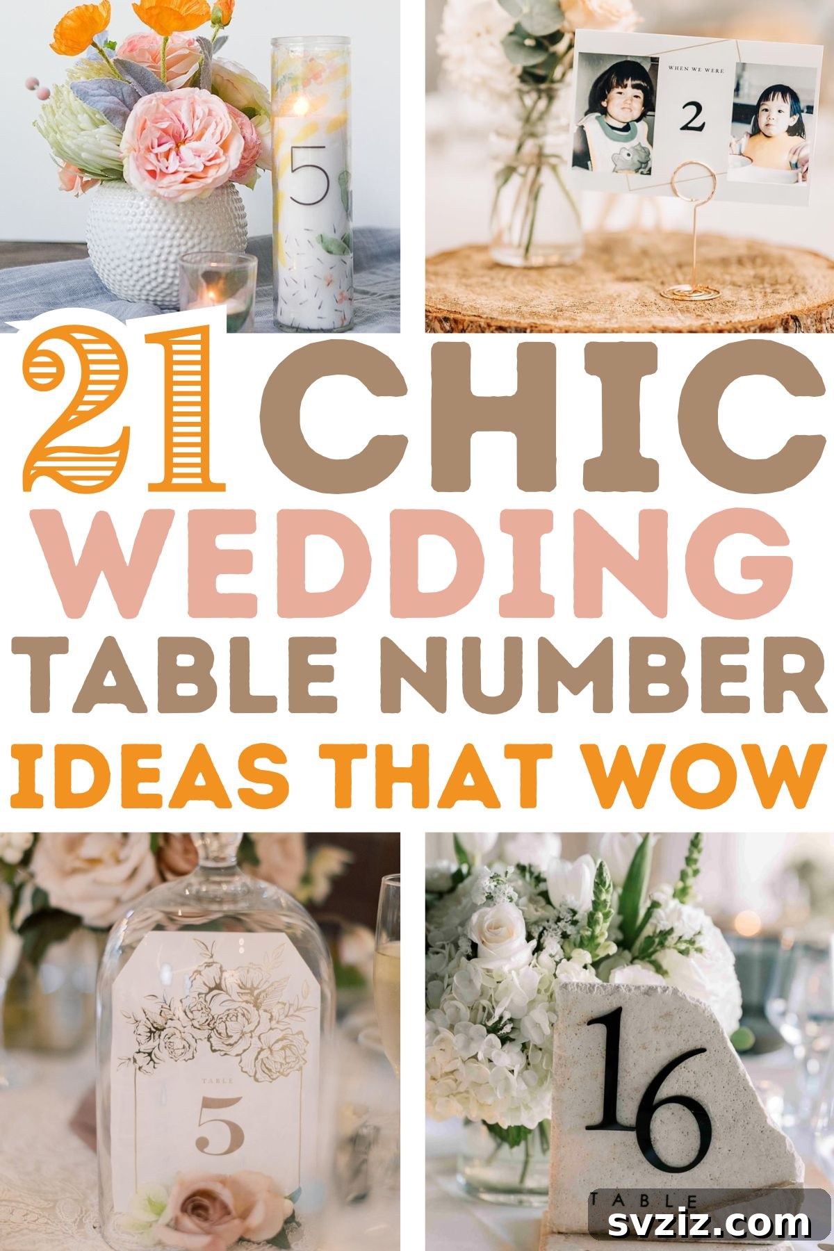 wedding table number ideas