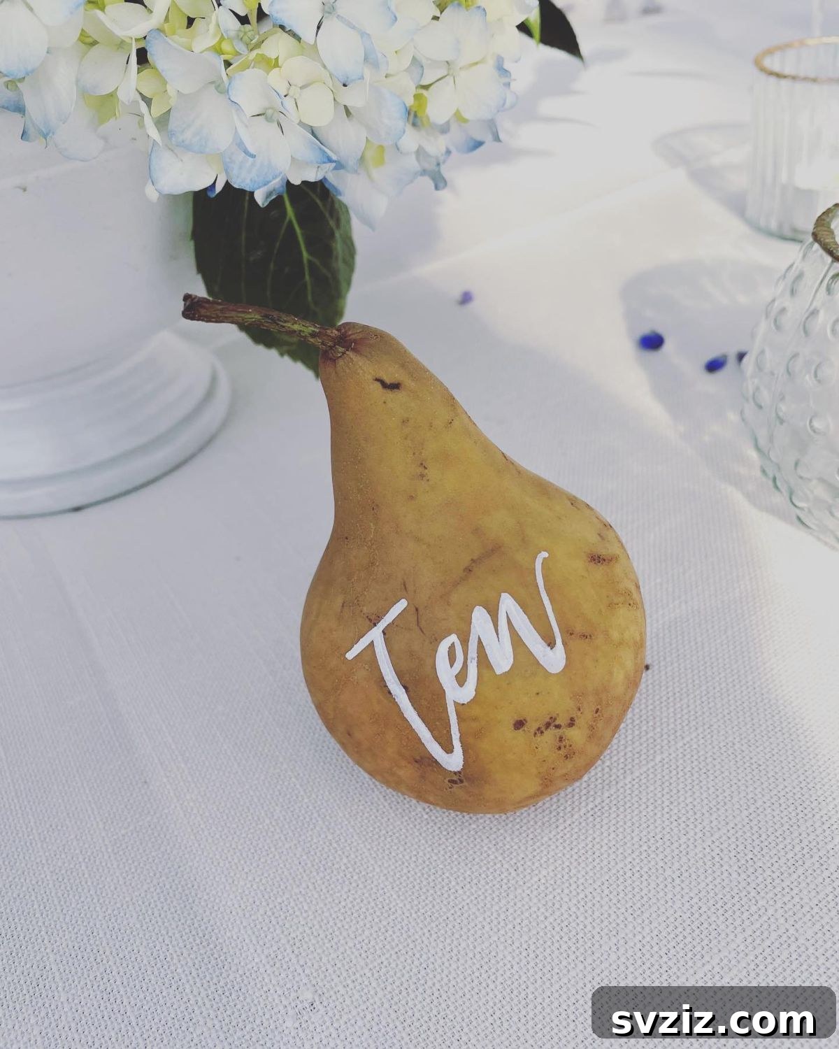 Fresh Fruity Table Numbers with Hand-Written Calligraphy