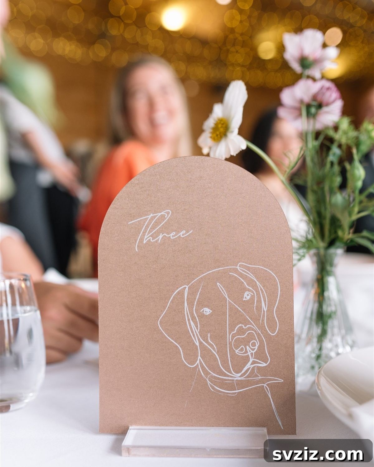 Pet-Themed 'Fur-Ever' Wedding Table Numbers with Dog Photos