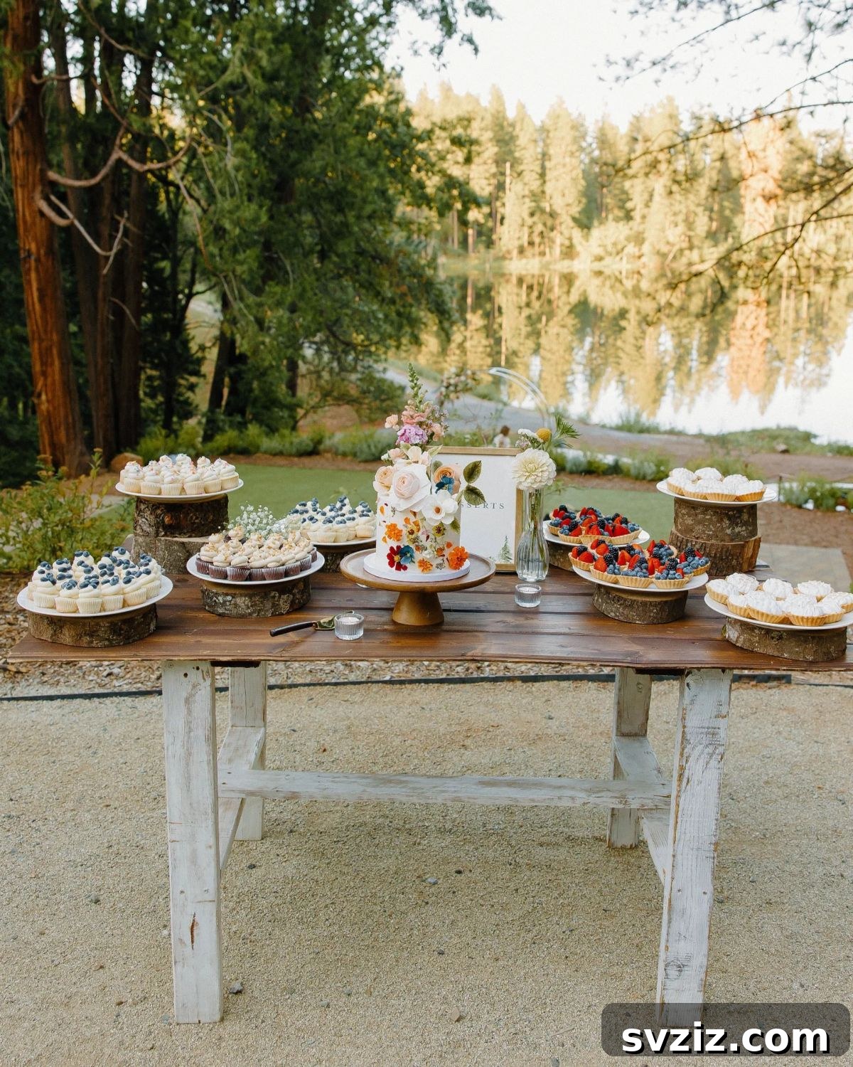 Elegant Wedding Cake Table Designs 22 20. Rustic Kitchen Table
