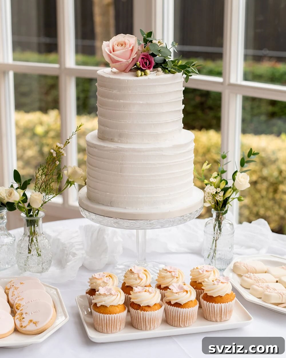 Elegant Wedding Cake Table Designs 4 2. Trio of Temptations