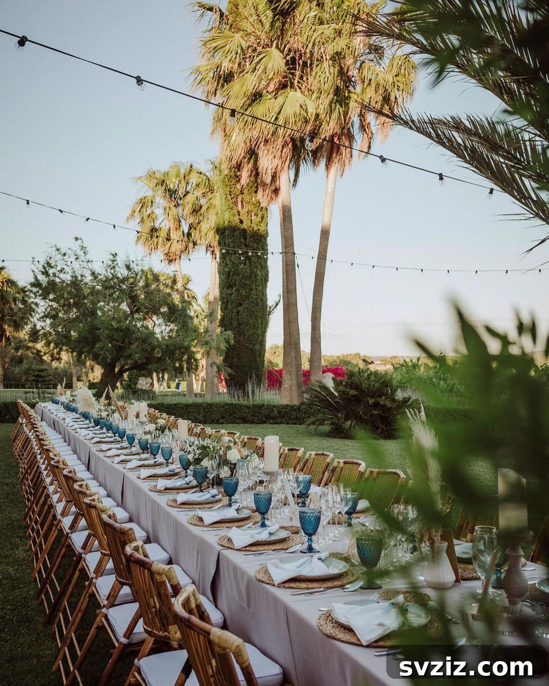 27 Breathtaking Long Table Wedding Inspirations 12 10. Under The Palms