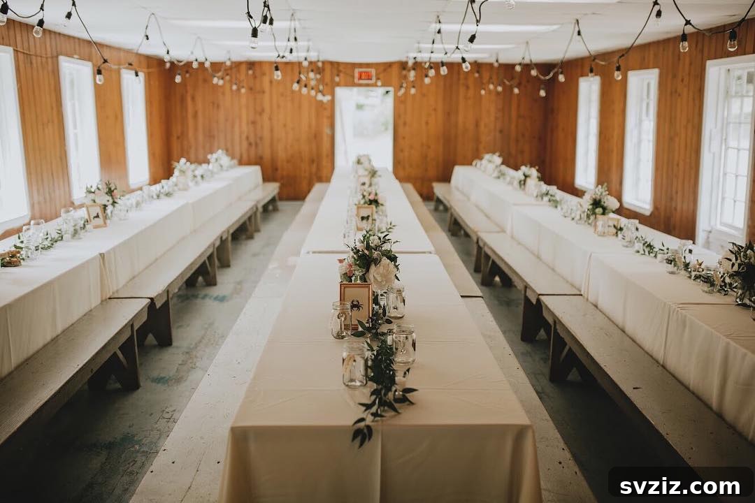 27 Breathtaking Long Table Wedding Inspirations 18 16. Camp Chic Long Table