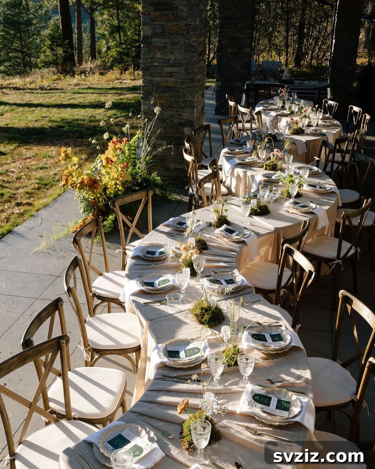 27 Breathtaking Long Table Wedding Inspirations 10 8. Winding Serpentine Table