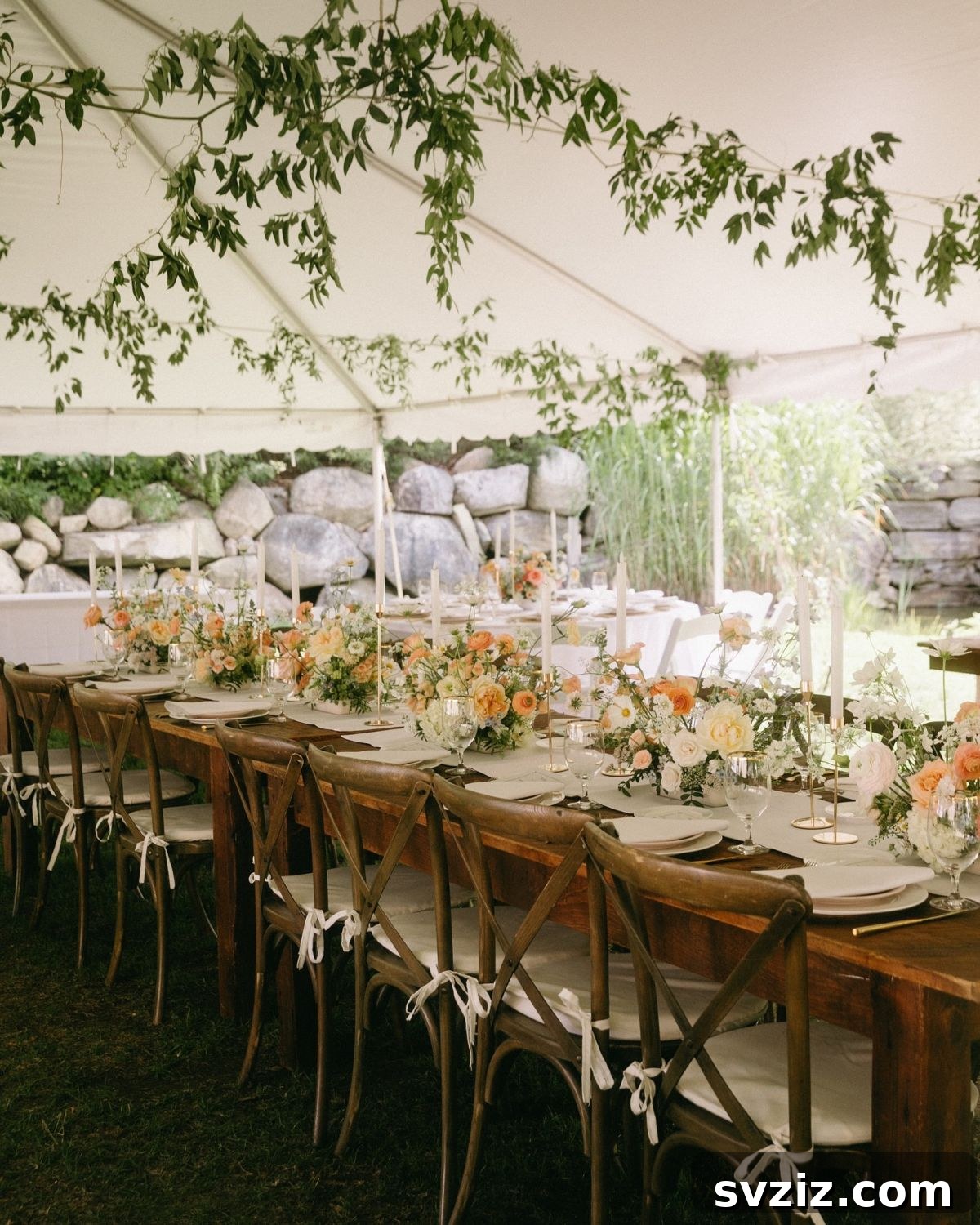 Charming Rustic Long Table Wedding Inspiration 3 Romantic Italian Garden Party Long Table Wedding Decor with Dusty Rose Florals and Gold-Rimmed Stemware