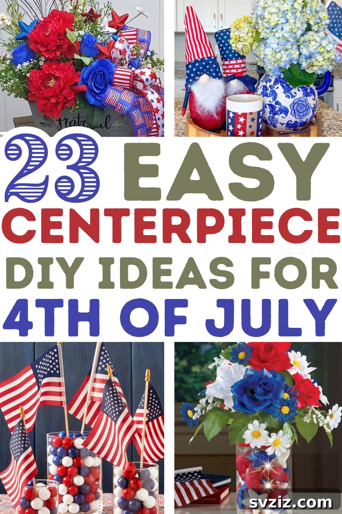 Show Your Spirit: Easy DIY 4th of July Table Decorations 2 Inspiring DIY Ideas for 4th of July Centerpieces: Red, White, and Blue Patriotic Decor