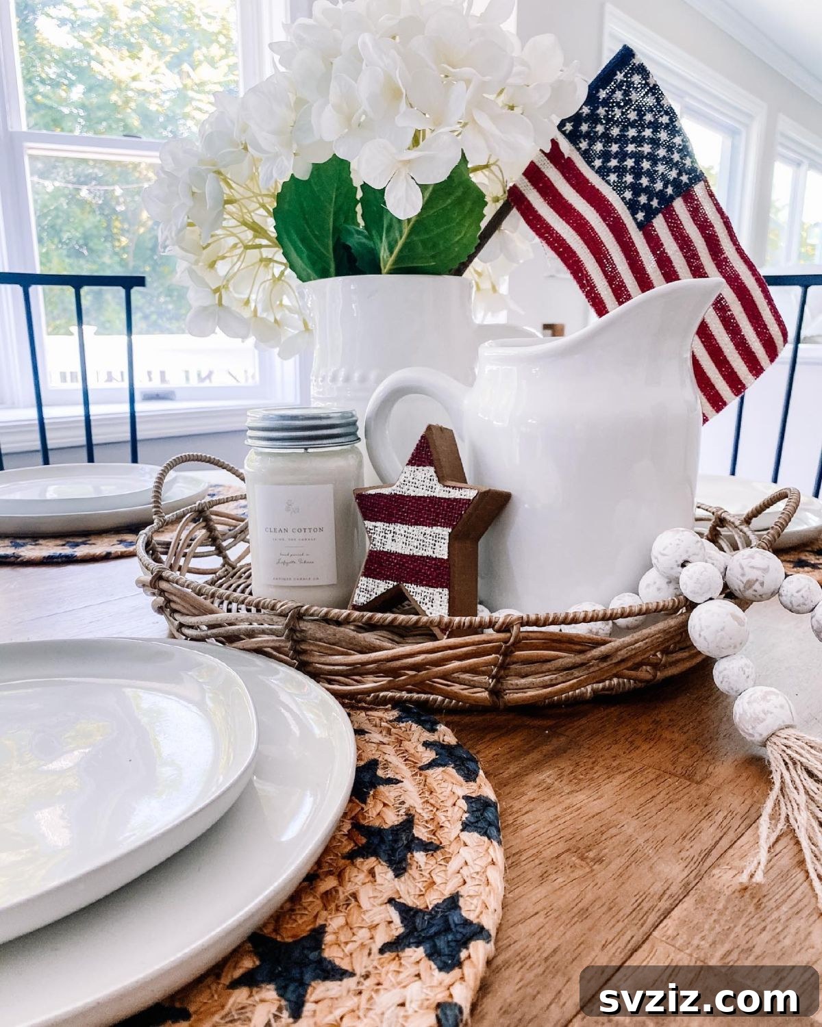 Show Your Spirit: Easy DIY 4th of July Table Decorations 7 Charming Rustic Basket Centerpiece for Patriotic Decor